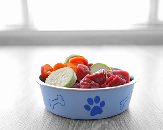 Schale mit frischem Obst zu dem Thema am Anfang der neuen Ernährungsweise